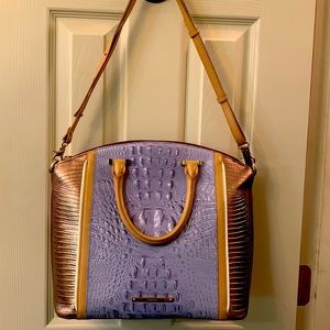 Periwinkle and gold excellent condition Brahmin purse